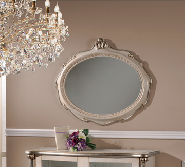 5474 - Oval framed wooden mirror by Tarocco Vaccari Group - view 3